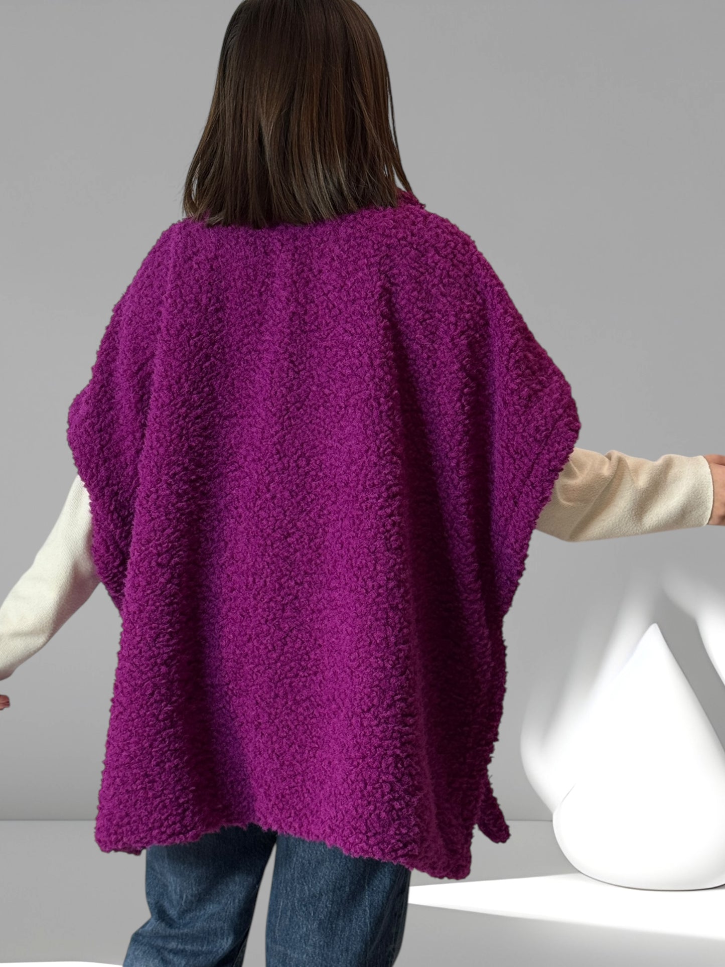 COCO - VESTE CYCLAMEN EN MOUMOUTE JUSQU'À LA TAILLE 54/56