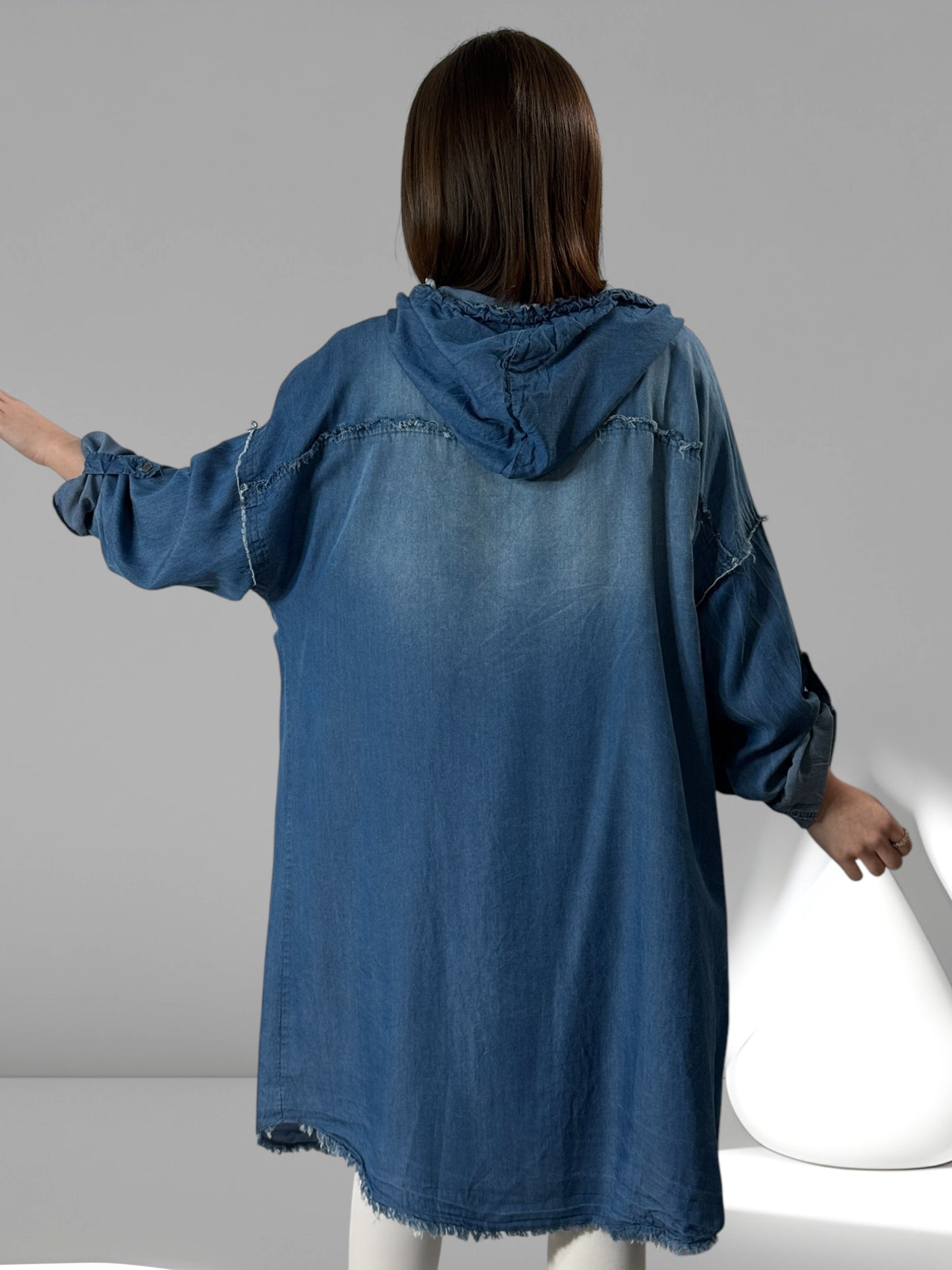 MYLENA - VESTE A CAPUCHE OVERSIZE JUSQU'A LA TAILLE 50
