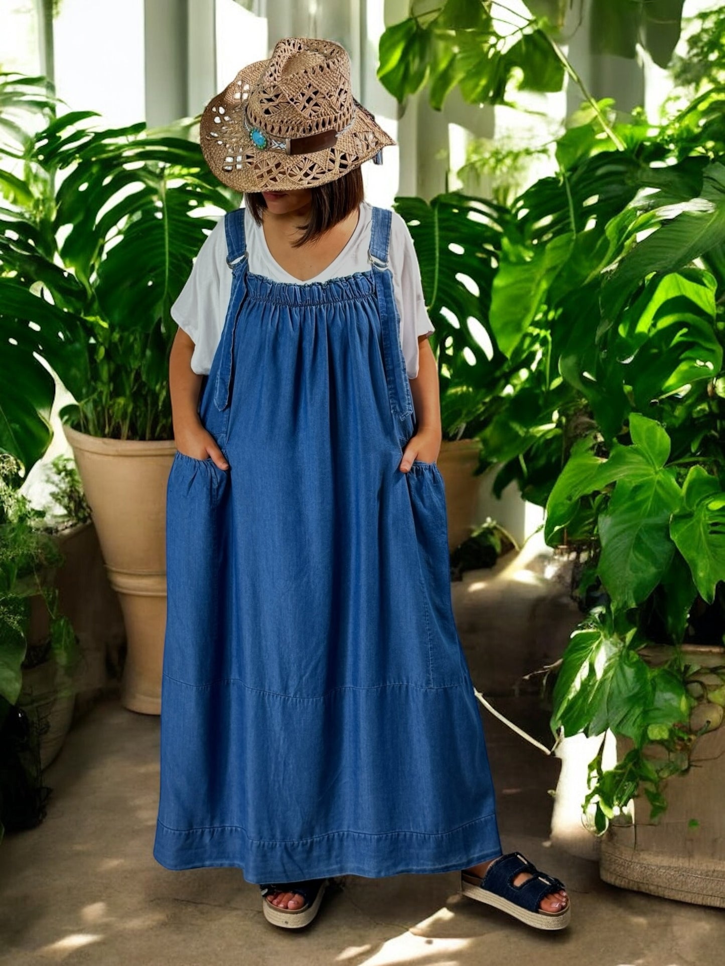CERYNELLE - ROBE EN LYOCELL JUSQU'A LA TAILLE 56
