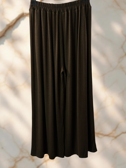 MARLO - PANTALON AMPLE FLUIDE MARRON TAILLE 48 A 58