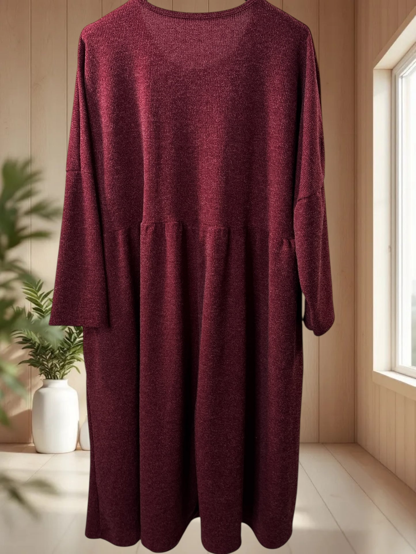 MADELINE - ROBE OVERSIZE BORDEAUX JUSQU'A LA TAILLE 60