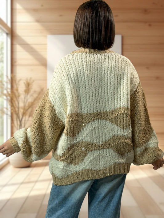 LINETTE - GILET OVERSIZE JUSQU'A LA TAILLE 50/52