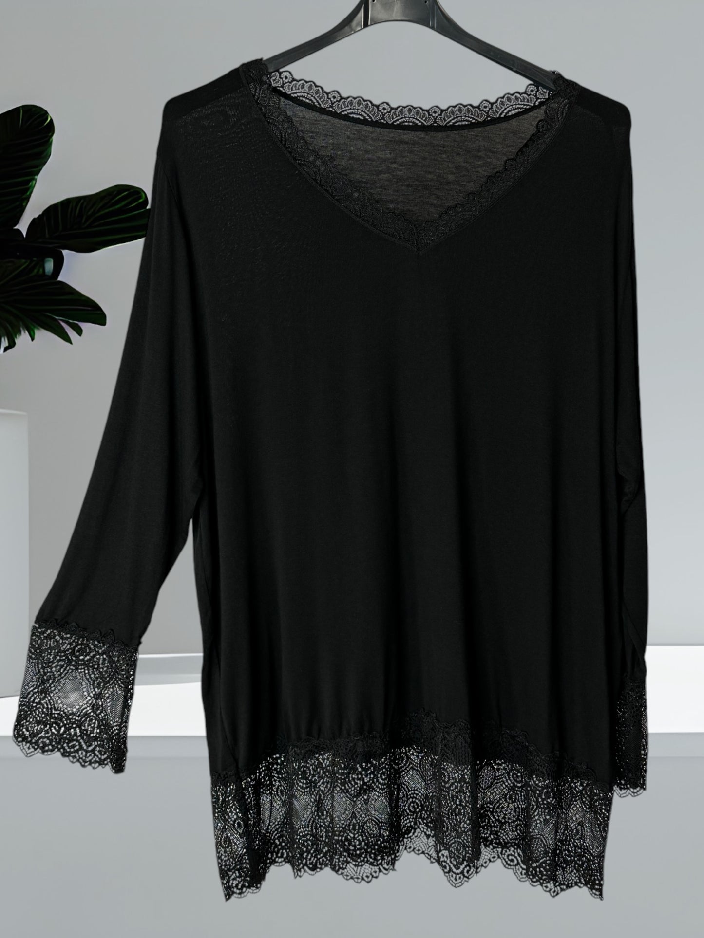 CARLA - TOP SOUS VÊTEMENT ROULEAU NOIR JUSQU'A LA TAILLE 54