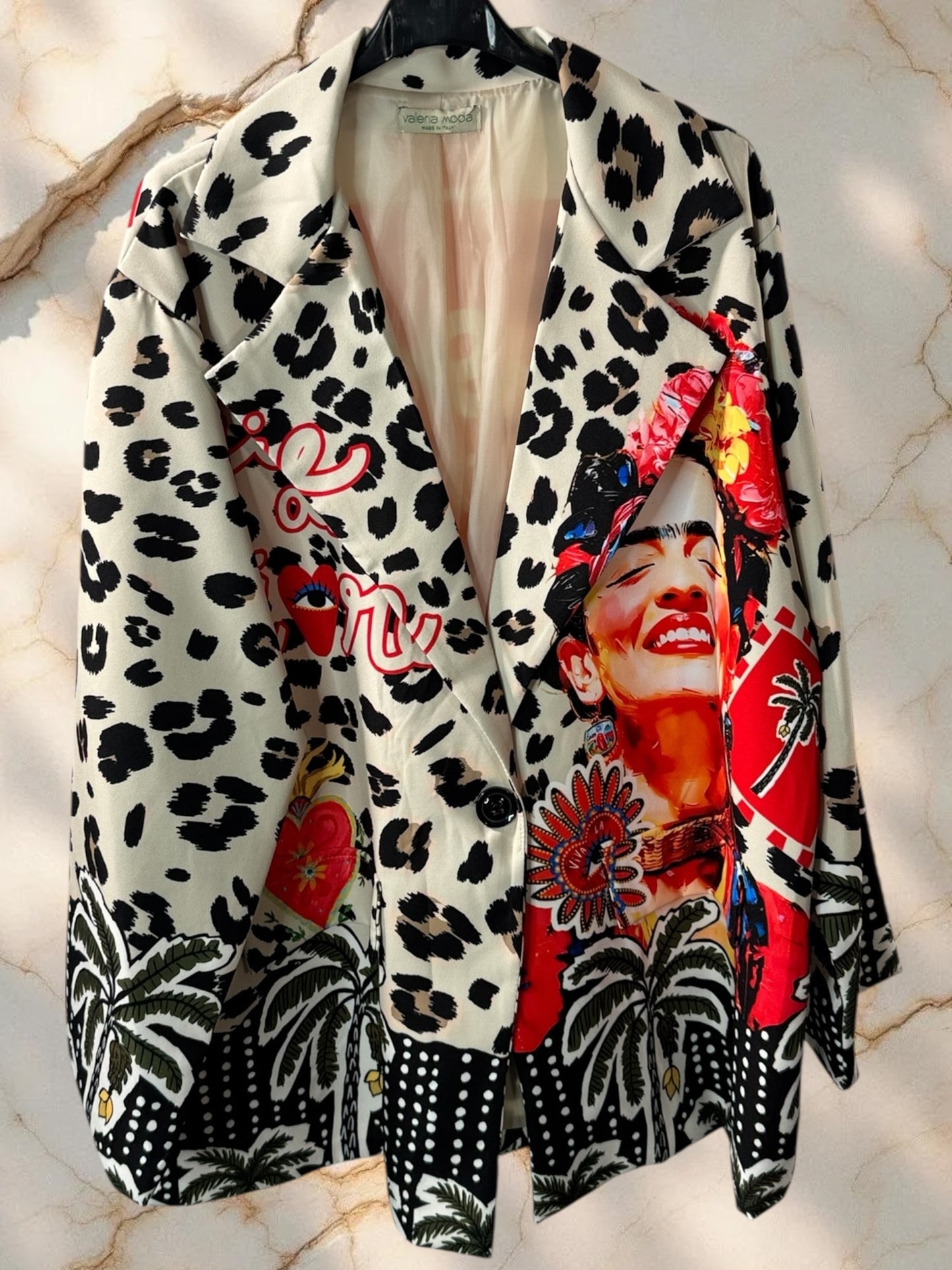 MARICAO - VESTE OVERSIZE MOTIF FRIDA KAHLO JUSQU'A LA TAILLE 52