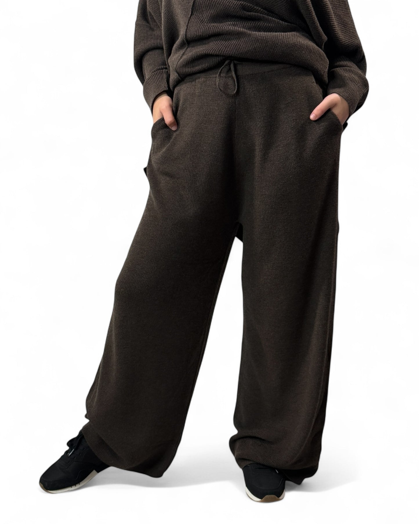 CLOE - ENSEMBLE EN MAILLE CHOCO JUSQU'A LA TAILLE 50