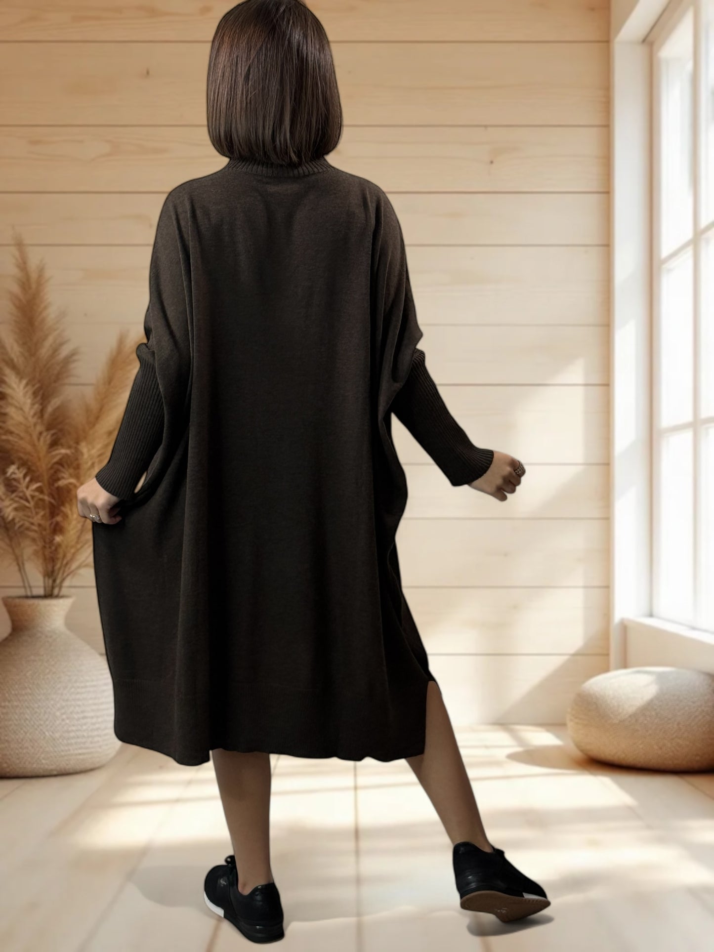 MARISOL - ROBE CHOCO OVERSIZE EN MAILLE JUSQU'A LA TAILLE 56