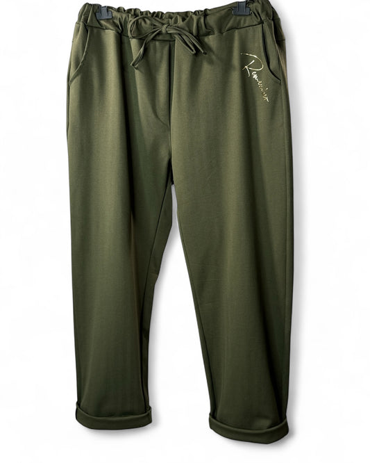 REMENBER - PANTALON KAKI A CHEVRONS JUSQU'A LA TAILLE 52/54