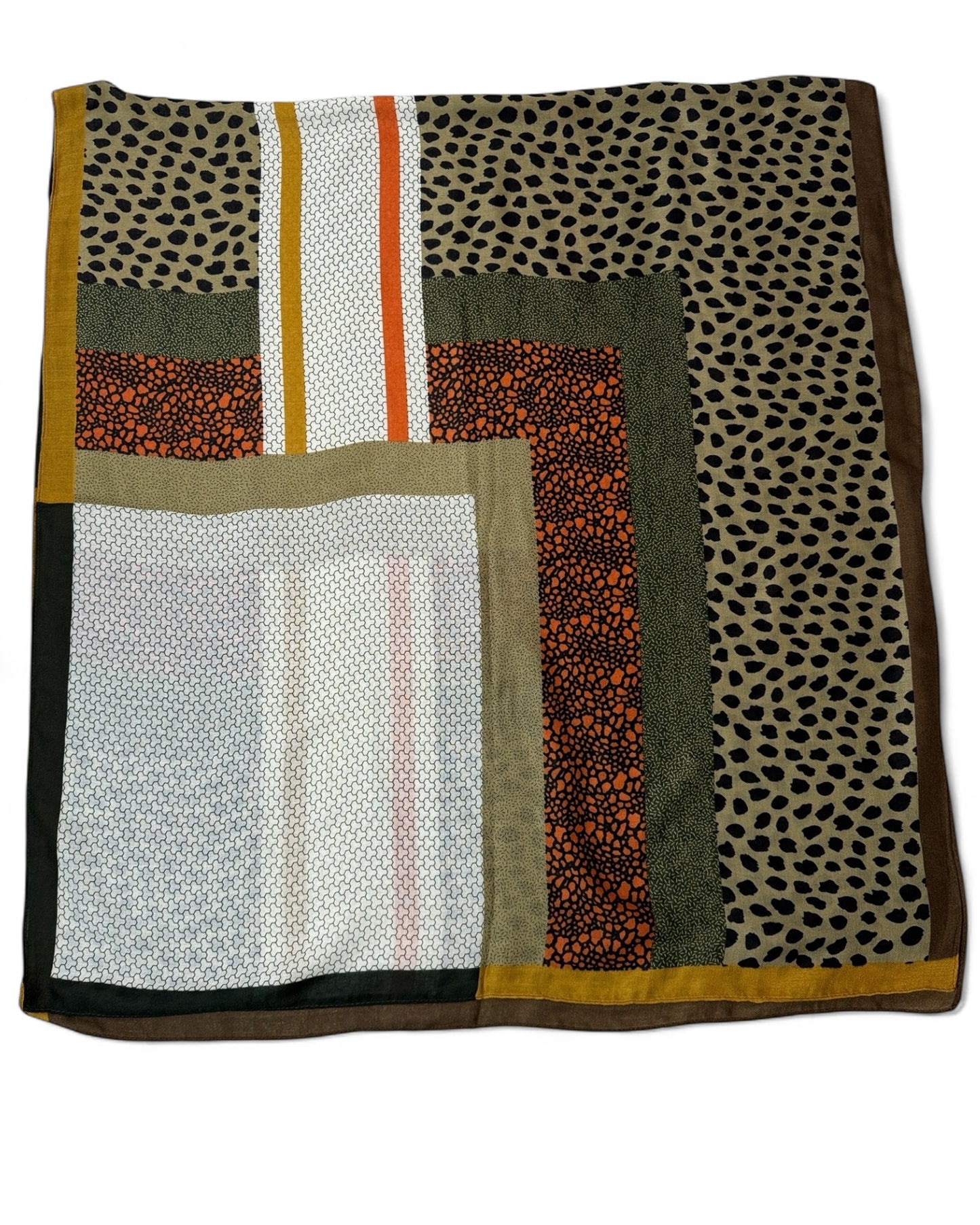 GRANDE ECHARPE A MOTIF MULTICOLORE