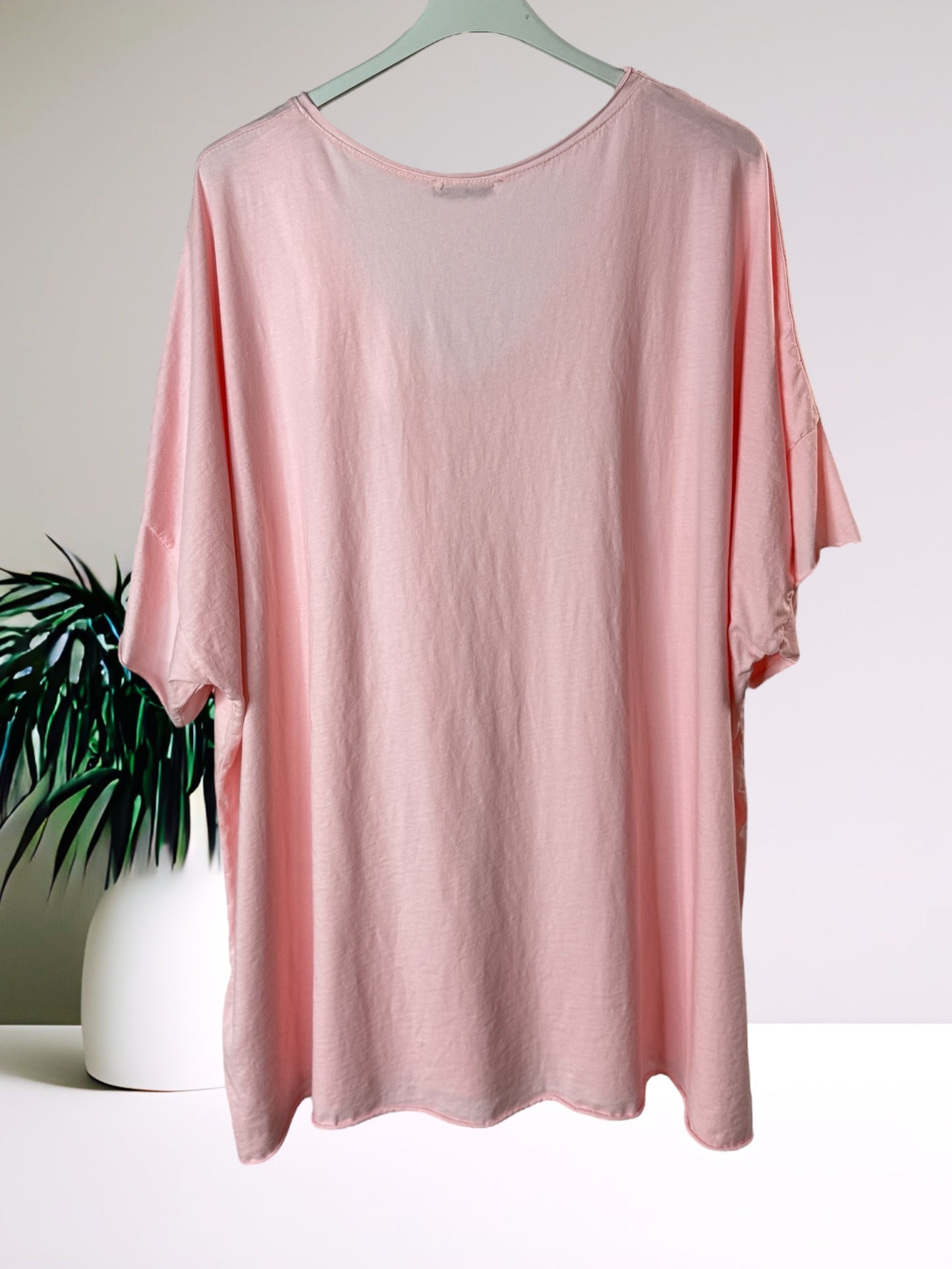 MAX - T-SHIRT EN COTON ROSE TAILLE 48/50 A 56/58