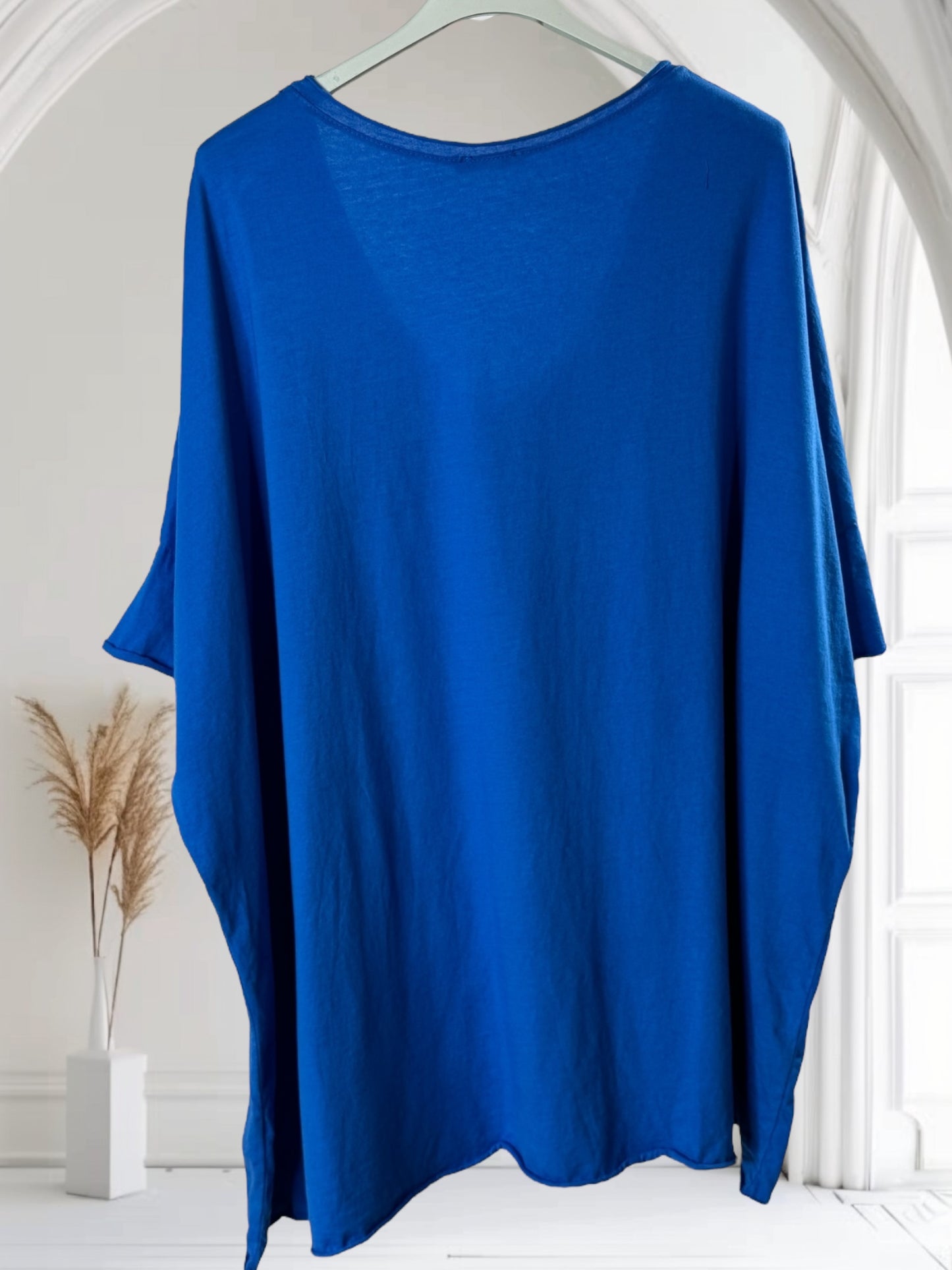 MAX - T-SHIRT EN COTON BLEU IMPERIAL TAILLE 48/50 A 56/58