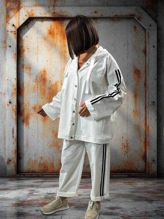 MARLEY - VESTE BLANCHE OVERSIZE JUSQU'A LA TAILLE 54