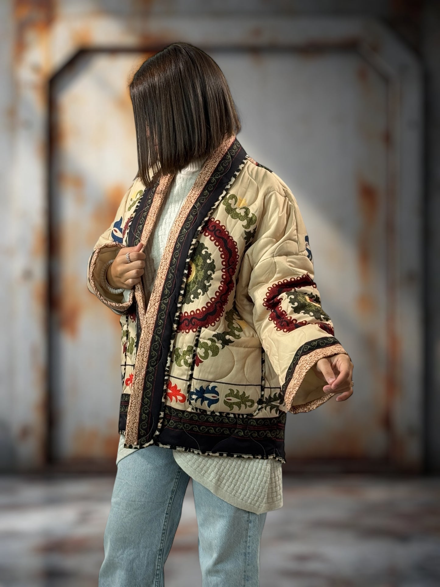 KAREN - VESTE OVERSIZE MATELASSEE JUSQU'A LA TAILLE 52