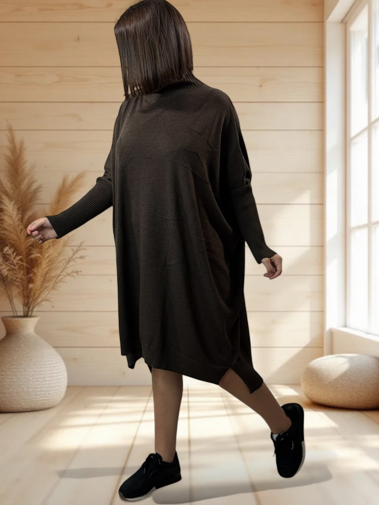 MARISOL - ROBE CHOCO OVERSIZE EN MAILLE JUSQU'A LA TAILLE 56