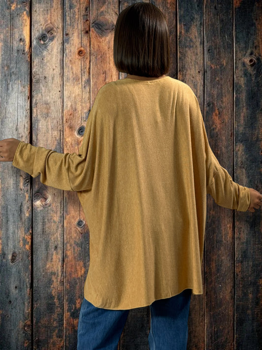 CAPRIO - PULL VANILLE EN MAILLE FLUIDE JUSQU'A LA TAILLE 54