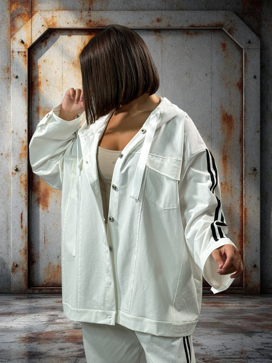 MARLEY - VESTE BLANCHE OVERSIZE JUSQU'A LA TAILLE 54