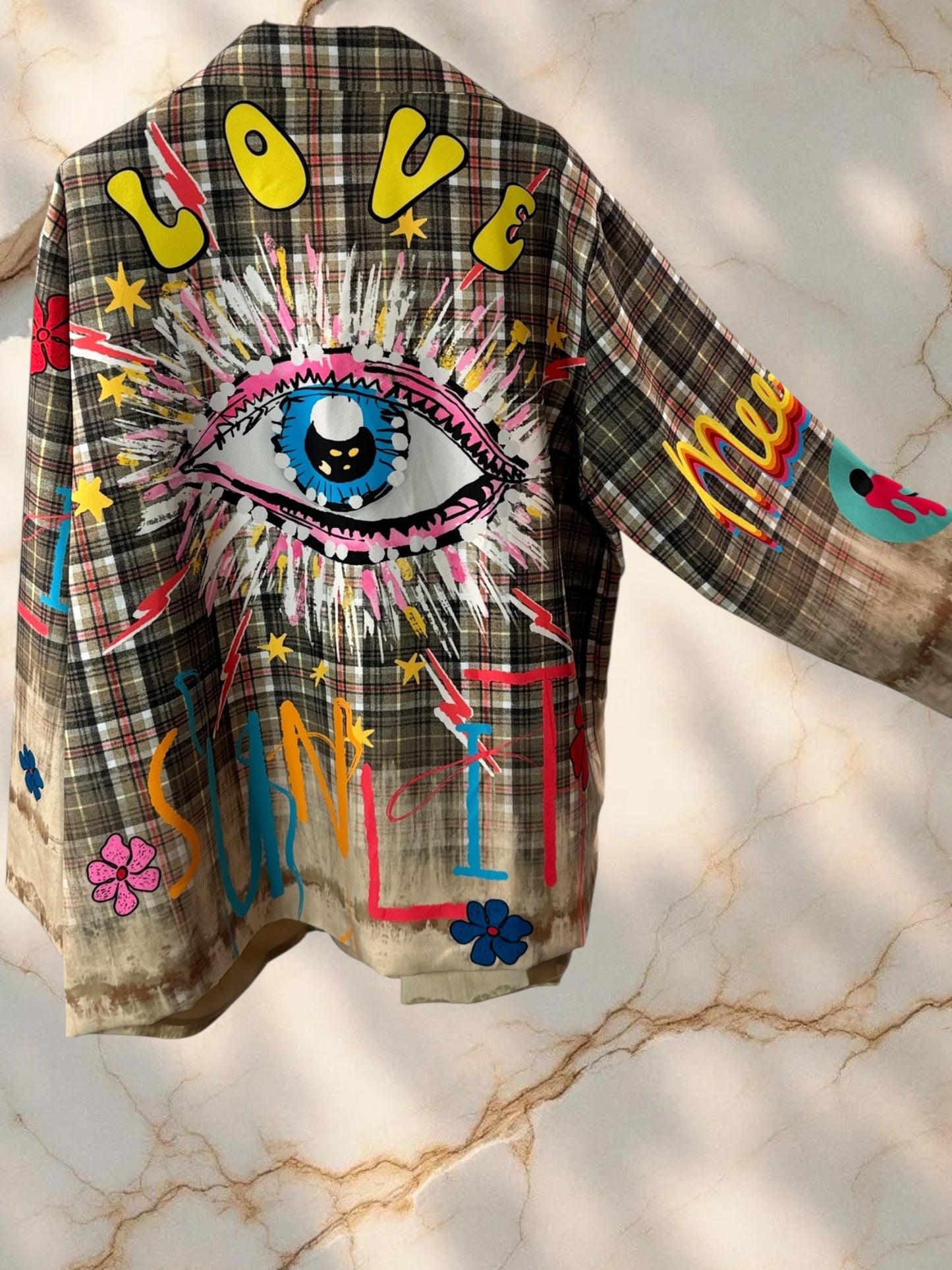 MARICAO - VESTE OVERSIZE MOTIF OEIL JUSQU'A LA TAILLE 52