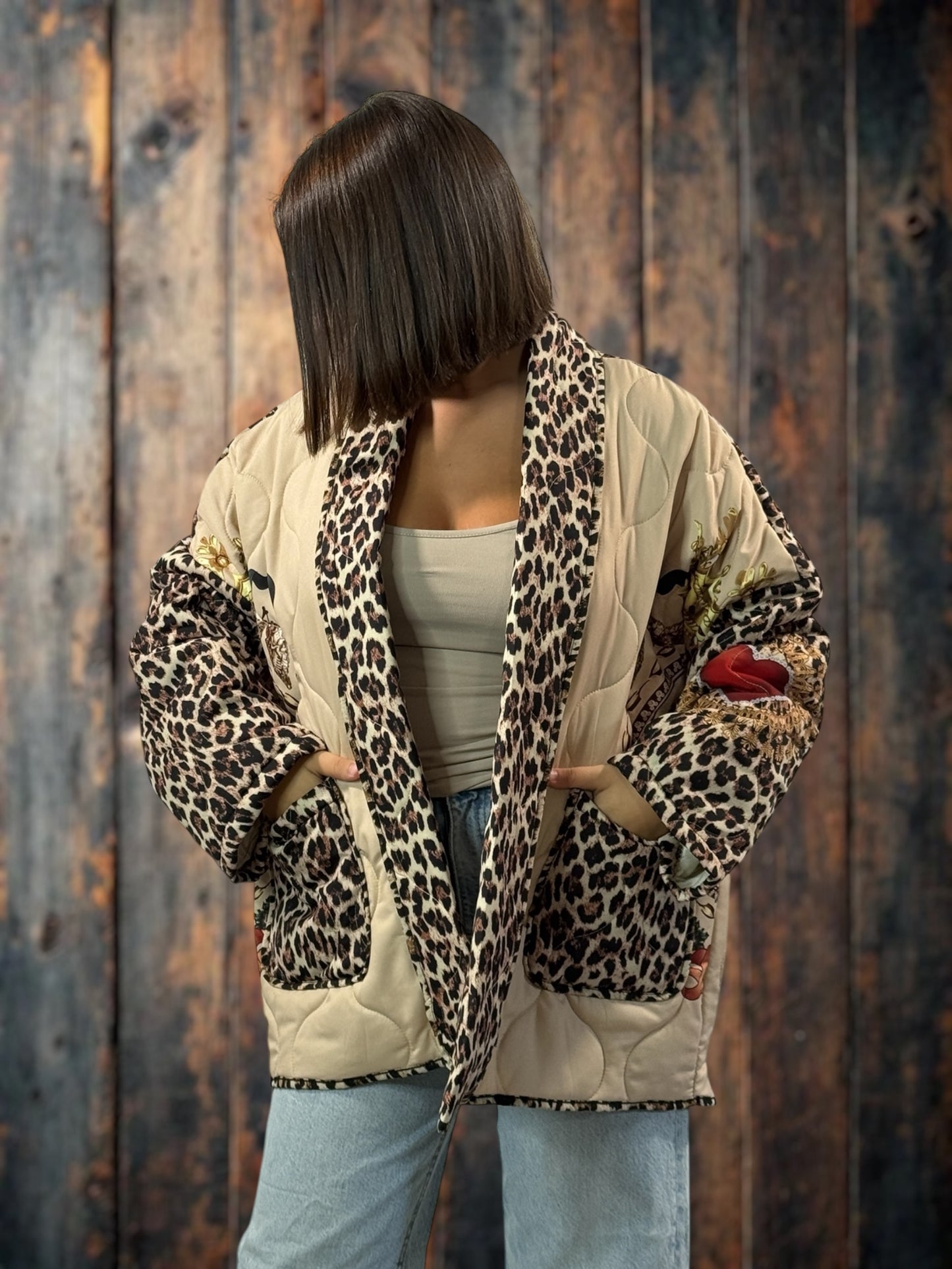 KAREN - VESTE OVERSIZE MATELASSEE JUSQU'A LA TAILLE 52