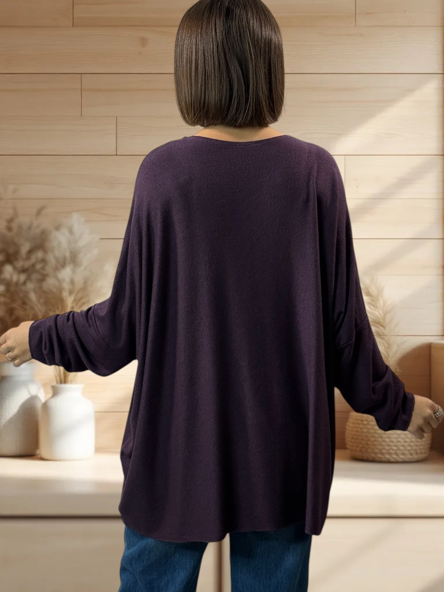 CAPRIO - PULL RAISIN EN MAILLE FLUIDE JUSQU'A LA TAILLE 54