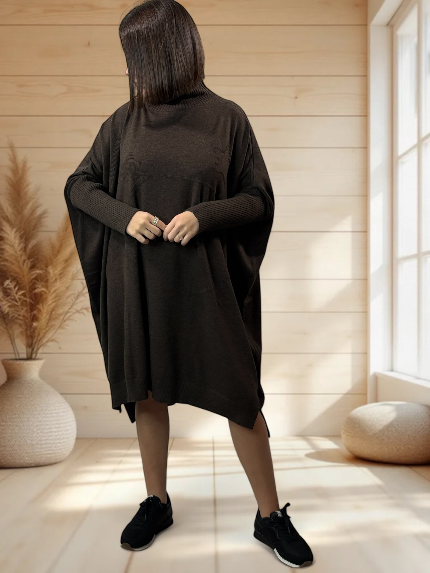 MARISOL - ROBE CHOCO OVERSIZE EN MAILLE JUSQU'A LA TAILLE 56