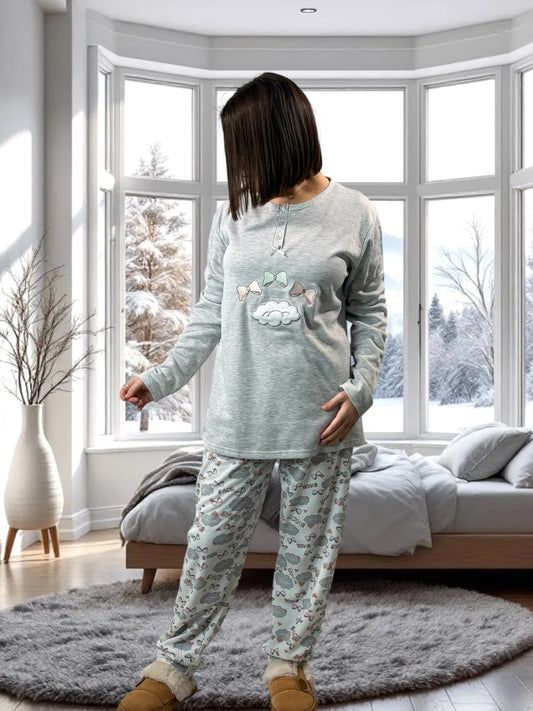 CARLITA - PYJAMA GRIS CHAUD 44/46