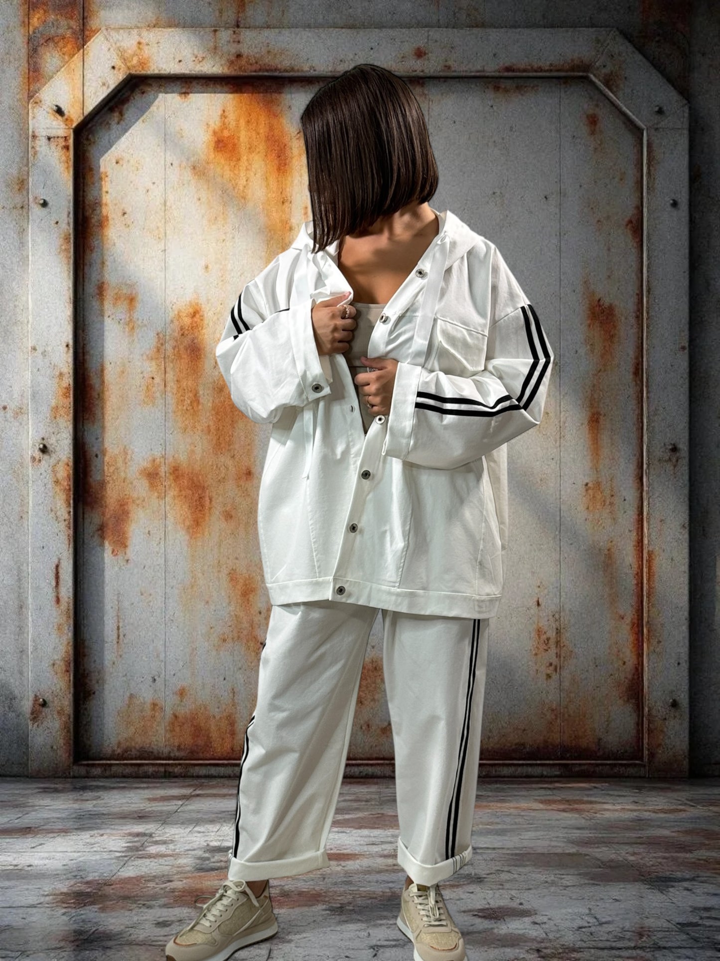 MARLEY - VESTE BLANCHE OVERSIZE JUSQU'A LA TAILLE 54