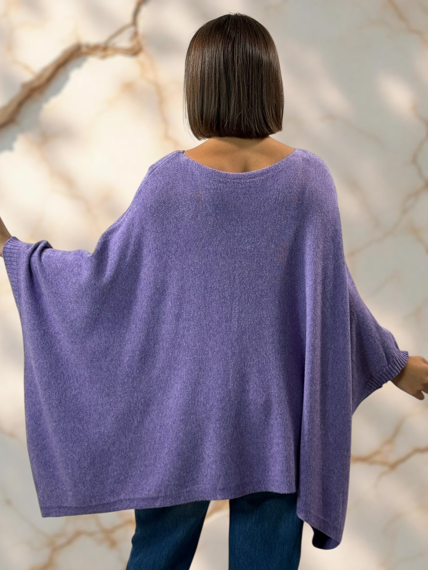 NICKO - PULL OVERSIZE LILAS JUSQU'A LA TAILLE 60