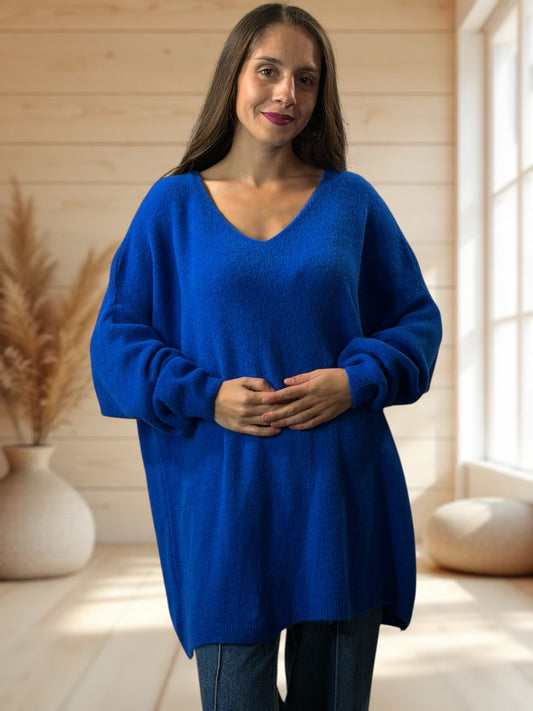 ANGELICA - PULL OVERSIZE IMPERIAL AVEC ALPAGA JUSQU'A LA TAILLE 56