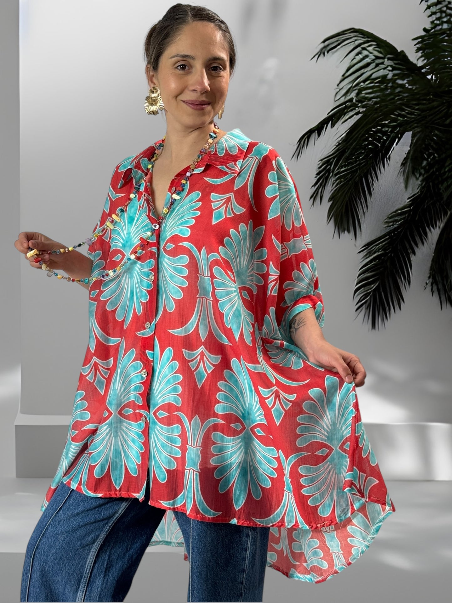 HILLARY - TUNIQUE OVERSIZE EN LYOCELL JUSQU'A LA TAILLE 60