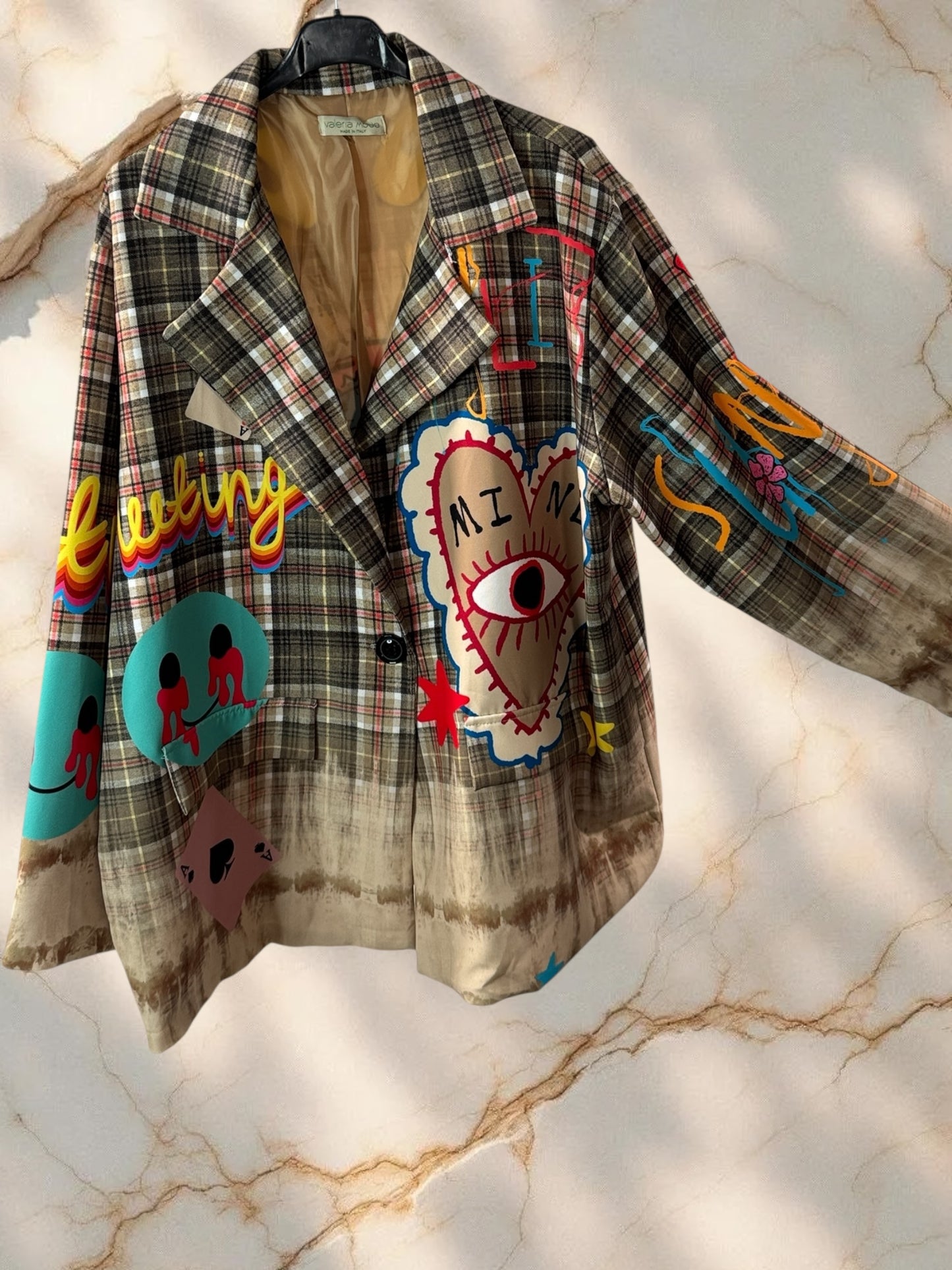 MARICAO - VESTE OVERSIZE MOTIF OEIL JUSQU'A LA TAILLE 52