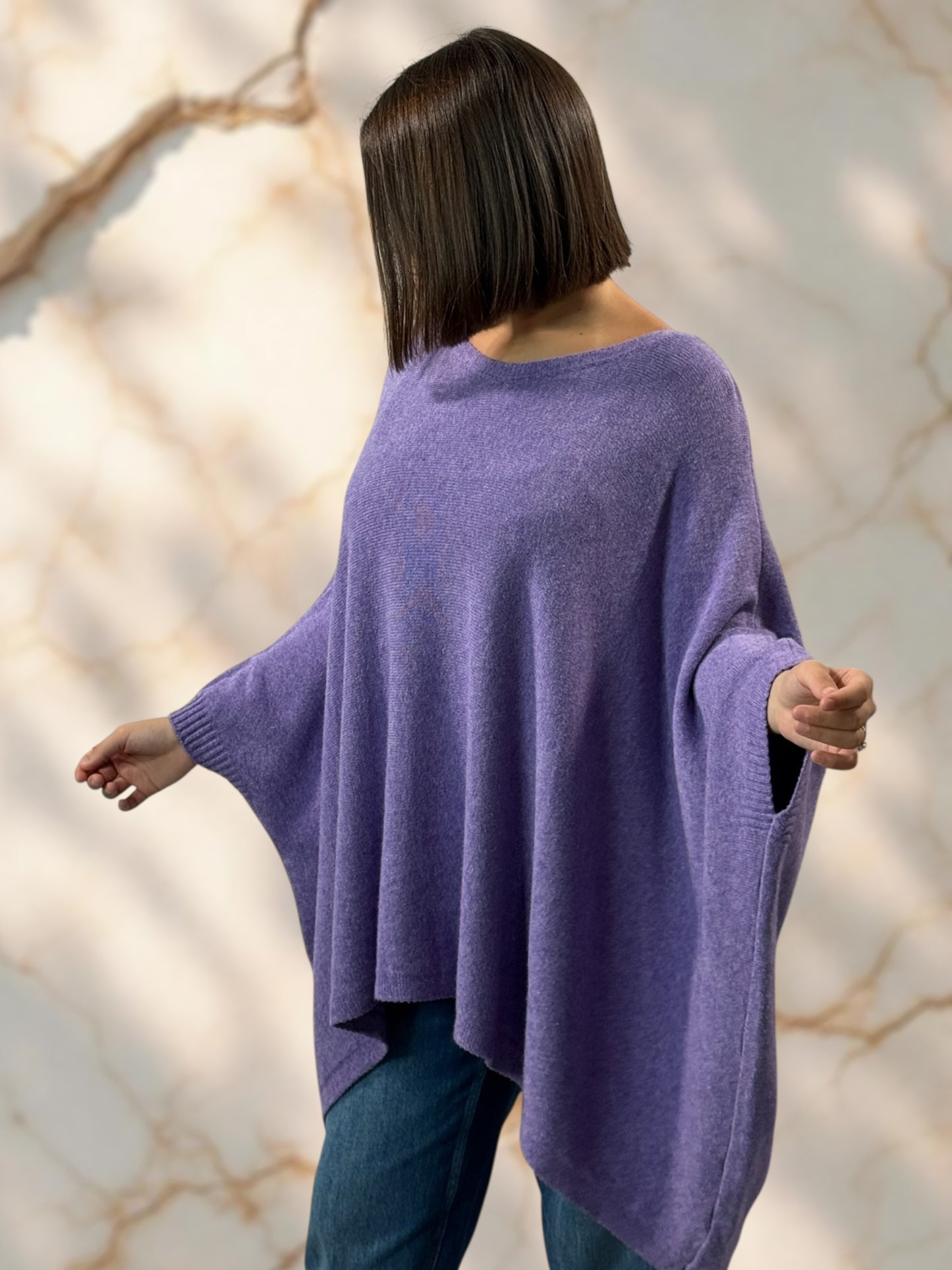 NICKO - PULL OVERSIZE LILAS JUSQU'A LA TAILLE 60