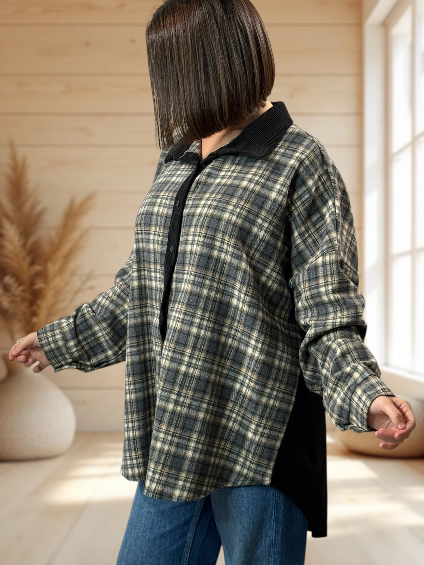 CAMBRIDGE - CHEMISE ECOSSAISE BLEUE JUSQU'A LA TAILLE 54