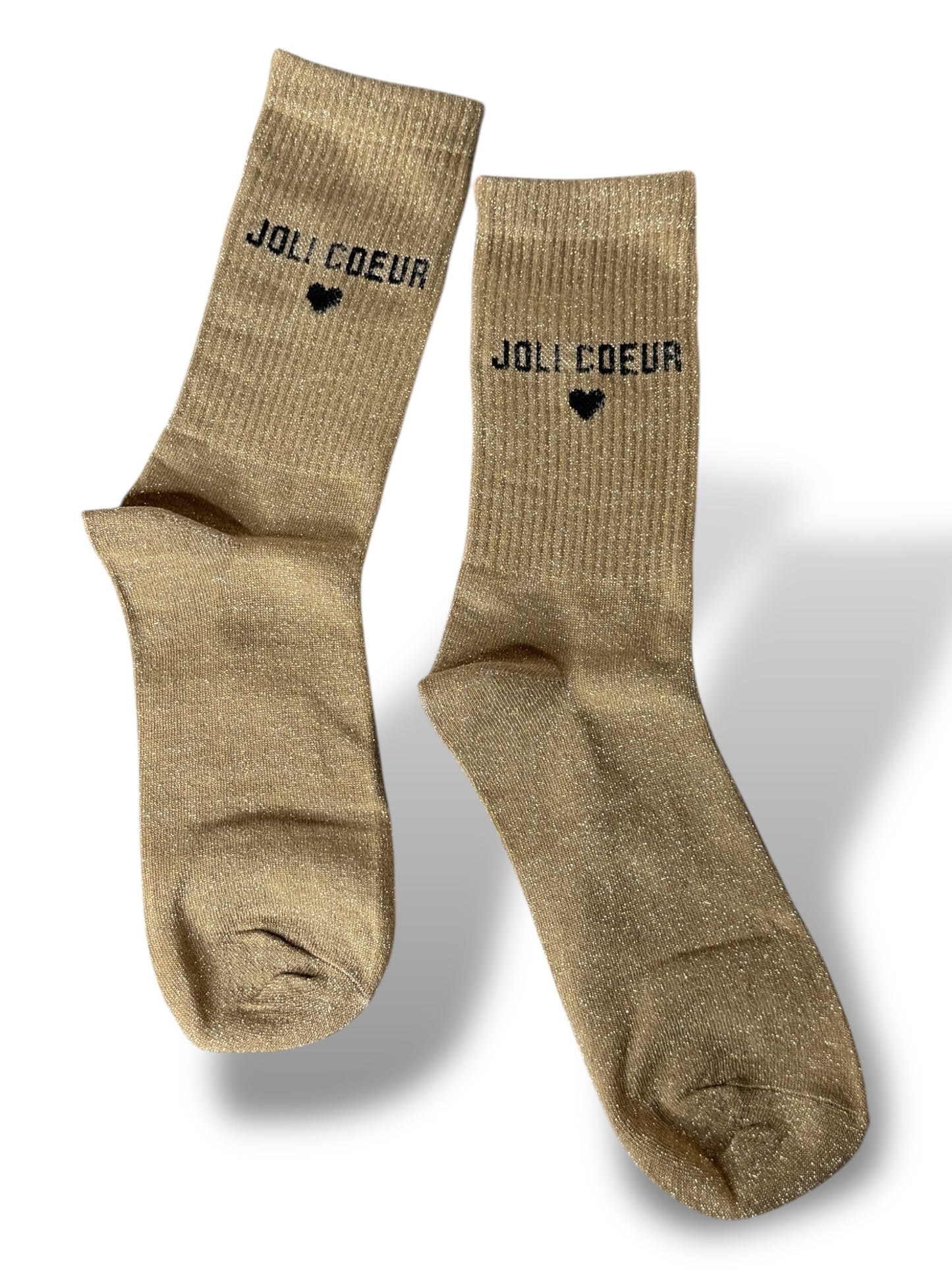CHAUSSETTES SCINTILLANTES JOLI COEUR DORE