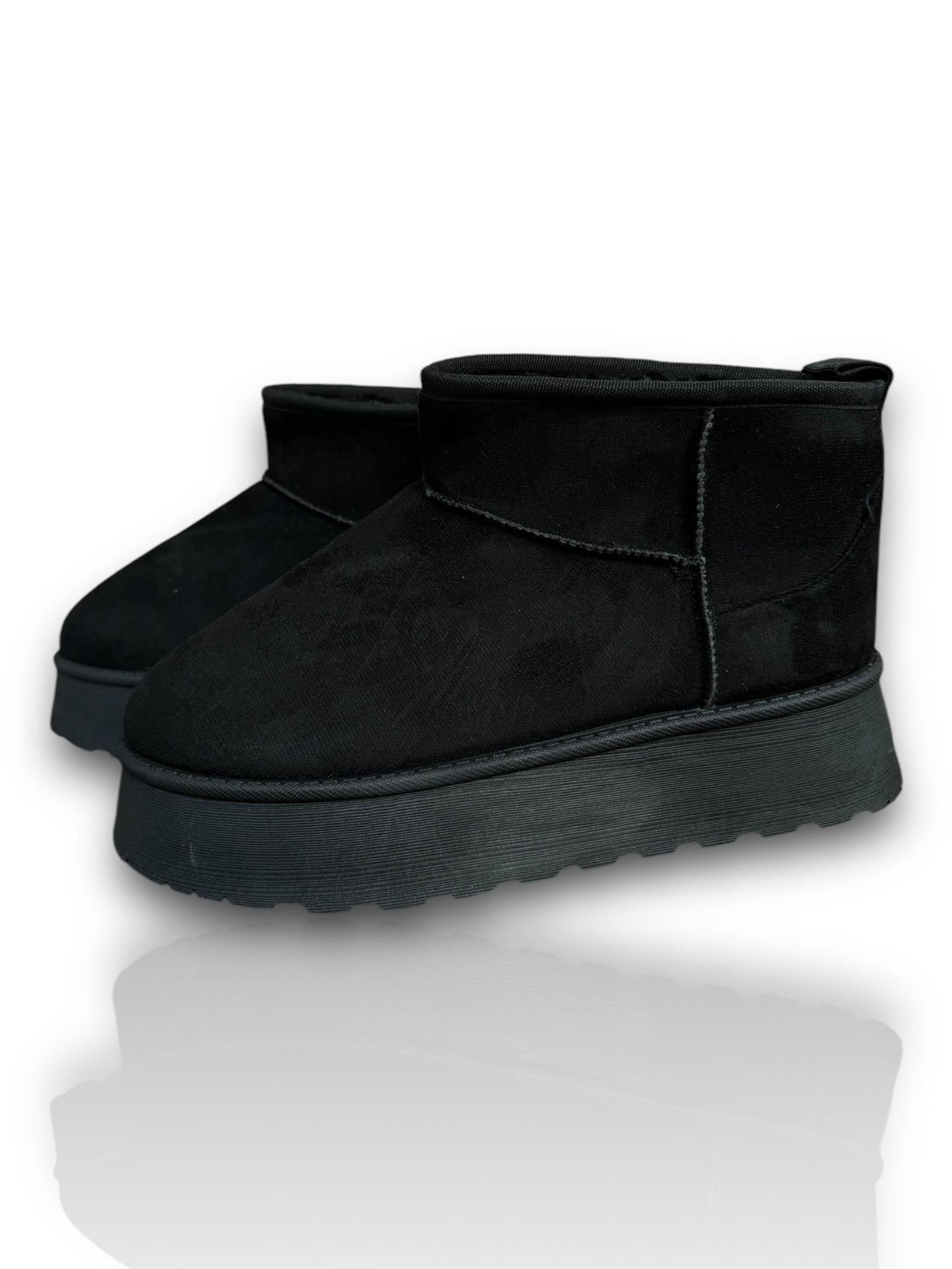 DONNA - BOOTS NOIRE SEMELLE PLATEFORME INTERIEUR MOUMOUTE