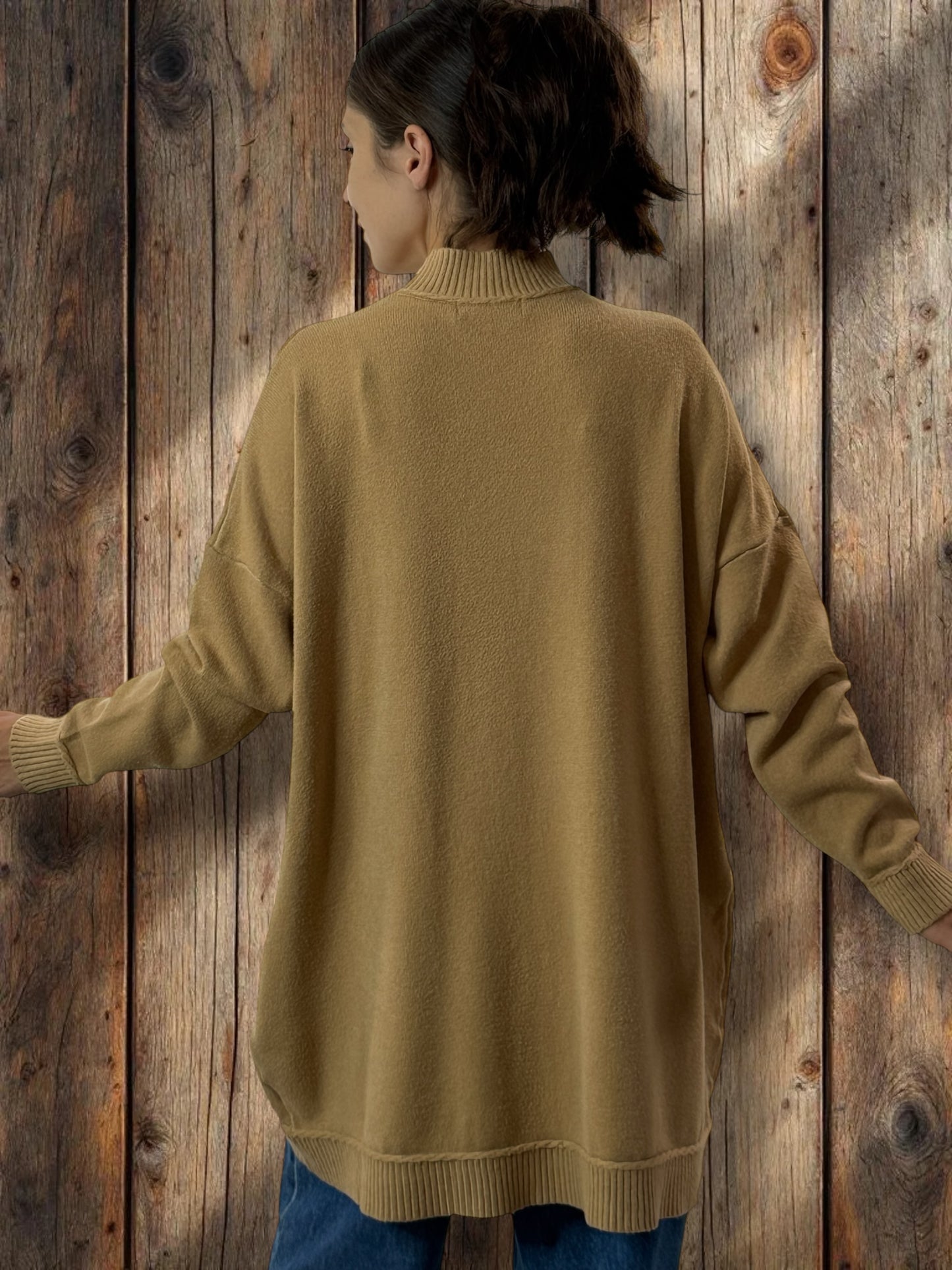 PATOU - PULL CAMEL 2 POCHES JUSQU'A LA TAILLE 54