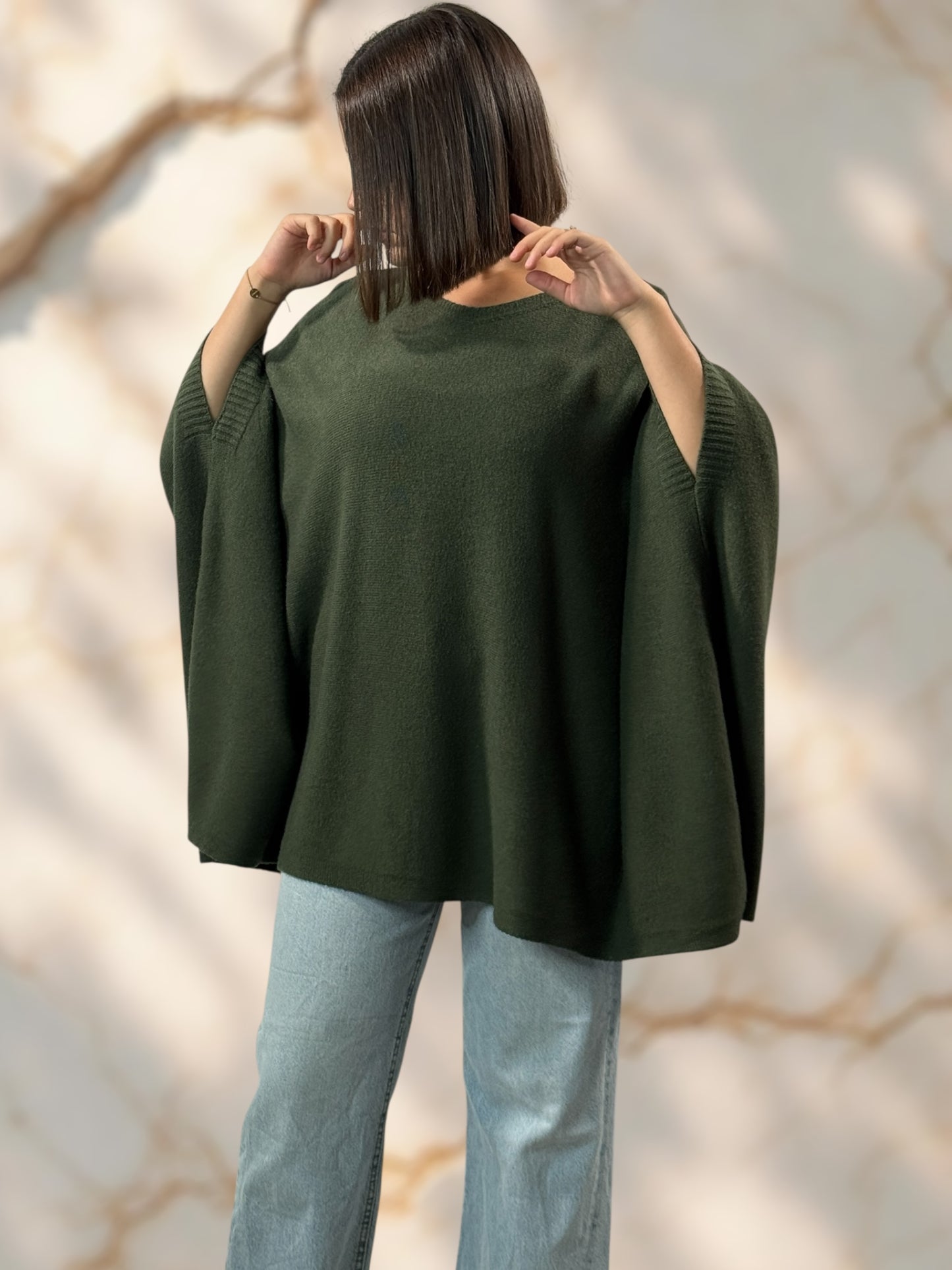 NICKO - PULL OVERSIZE KAKI JUSQU'A LA TAILLE 60