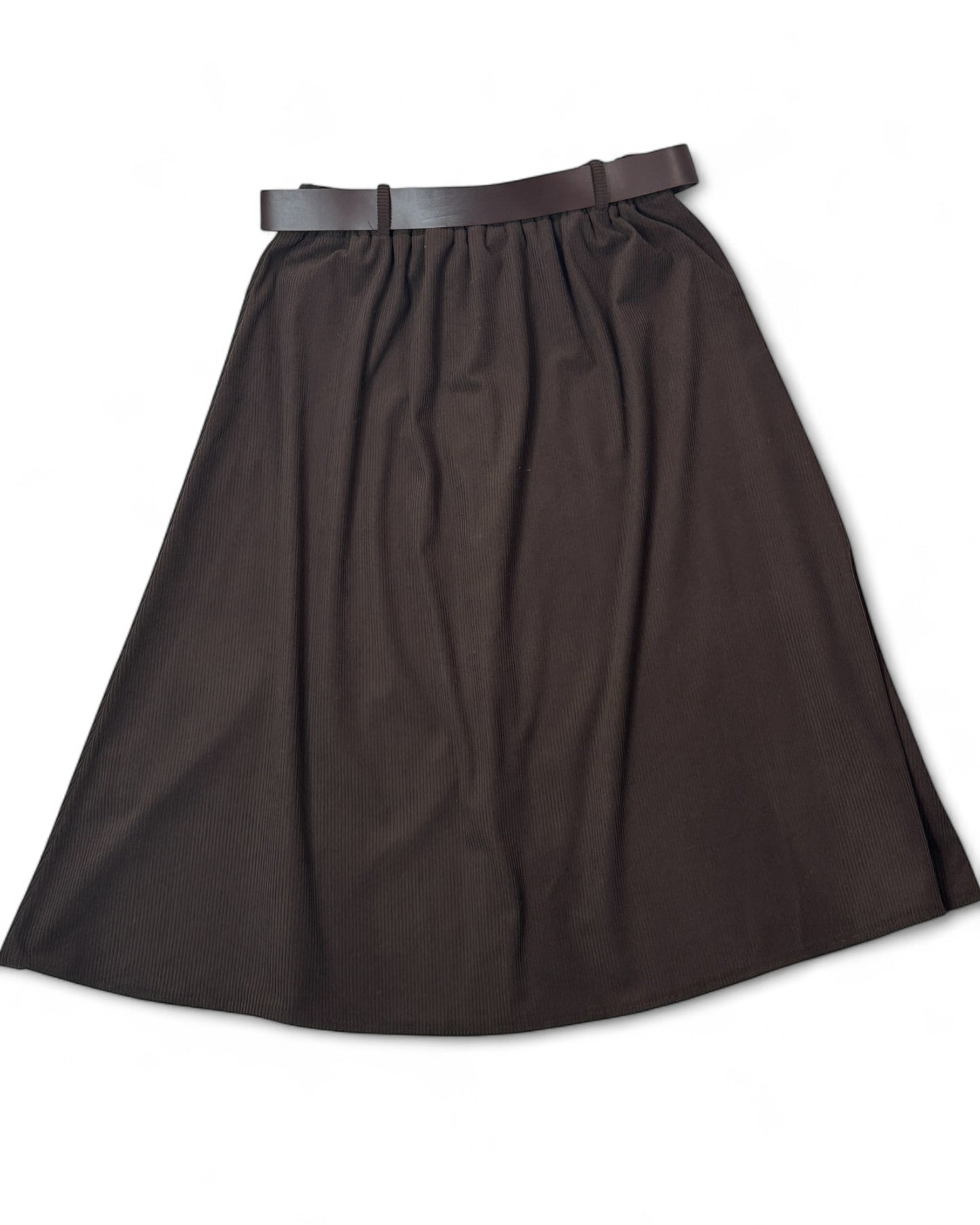 CAROLINA - JUPE EN VELOURS MARRON JUSQU'A LA TAILLE 52/54