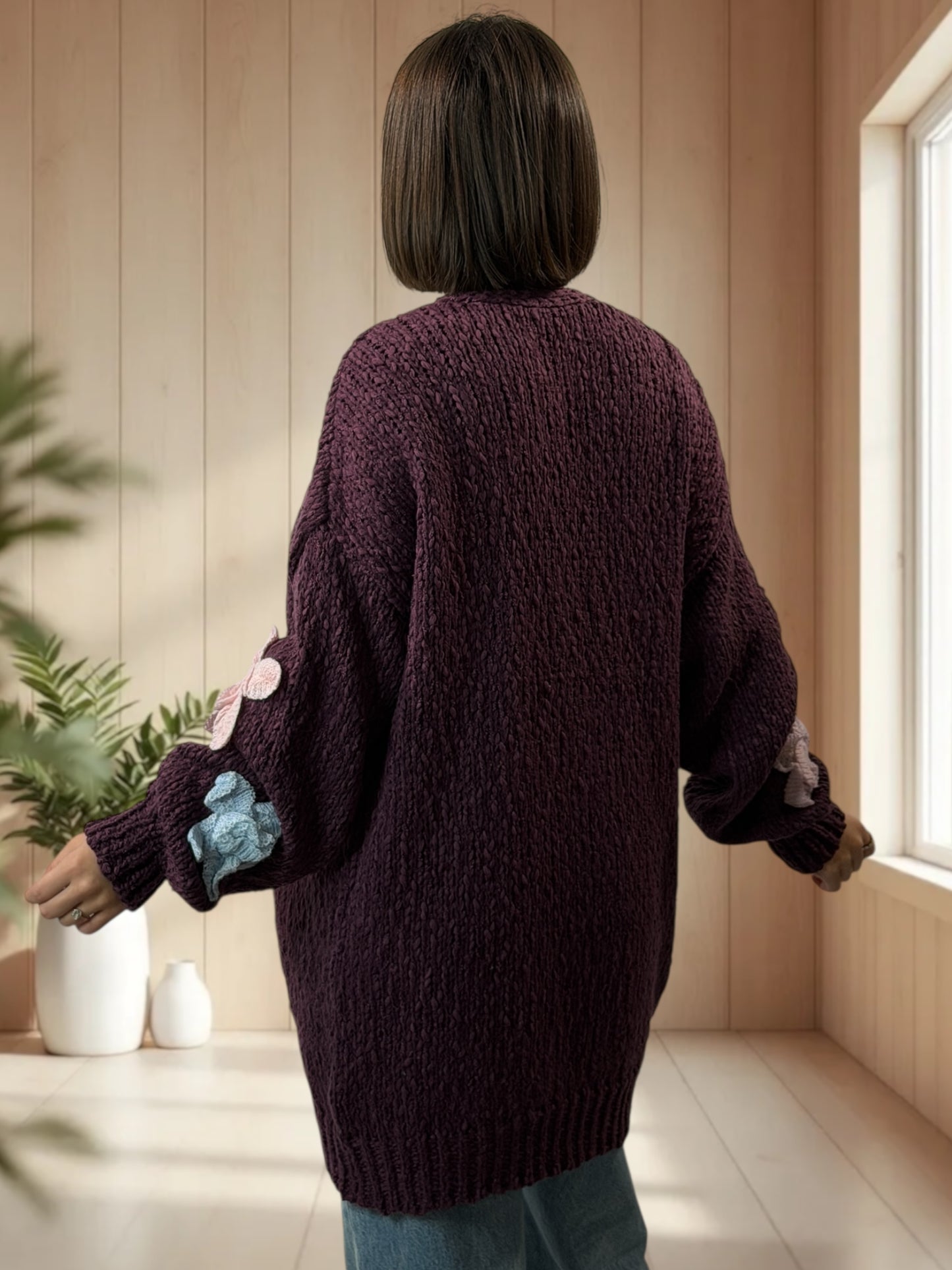 FLOYD - GILET OVERSIZE RAISIN JUSQU'A LA TAILLE 48/50