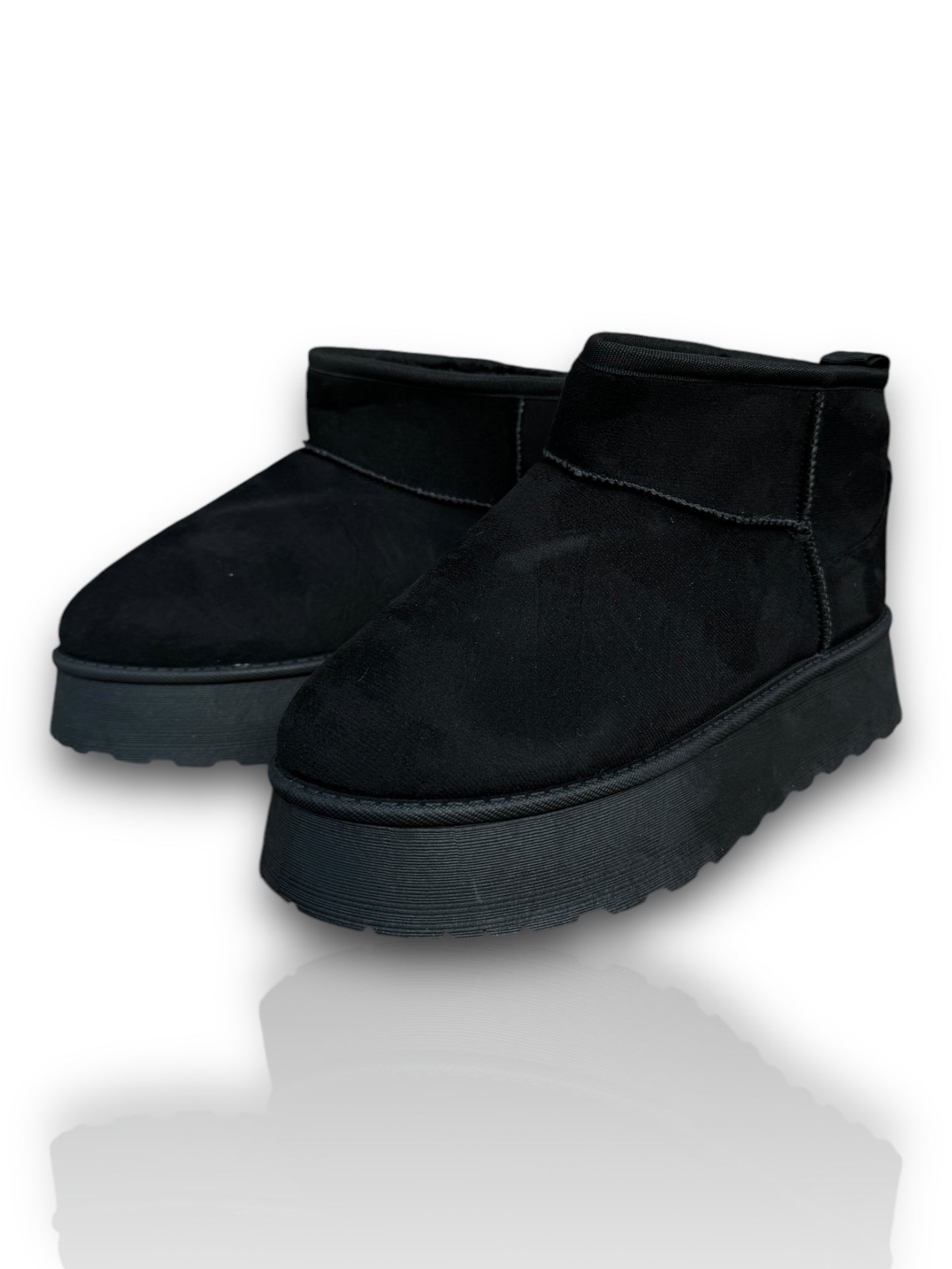 DONNA - BOOTS NOIRE SEMELLE PLATEFORME INTERIEUR MOUMOUTE