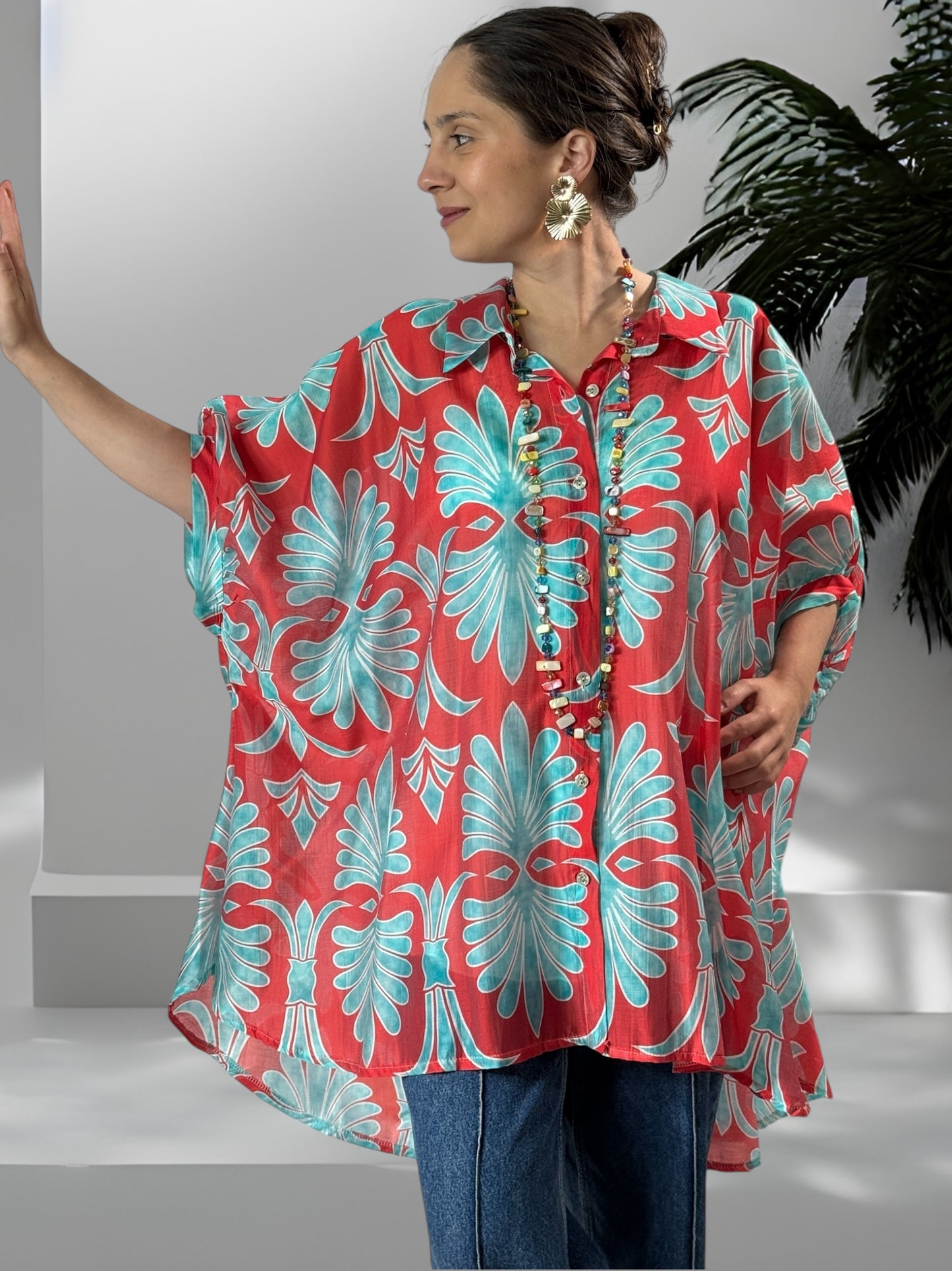 HILLARY - TUNIQUE OVERSIZE EN LYOCELL JUSQU'A LA TAILLE 60