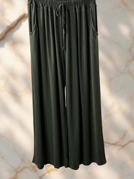 MARLO - PANTALON AMPLE FLUIDE KAKI TAILLE 48 A 58