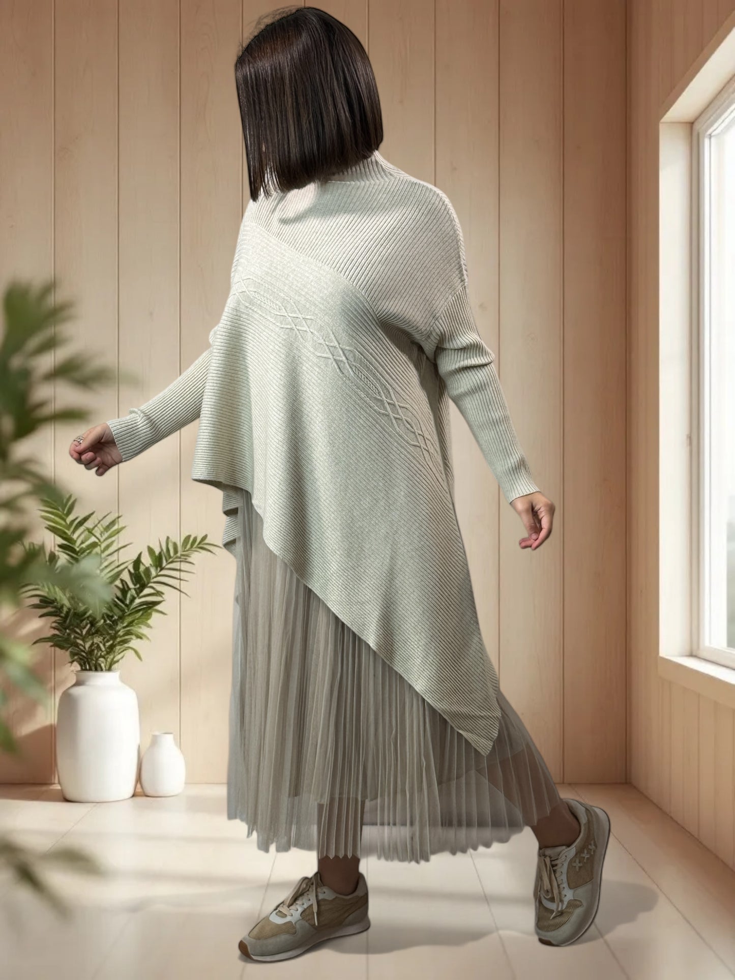 DONNA- ENSEMBLE BLANC CASSE 2 PIECES JUSQU'A LA TAILLE 44
