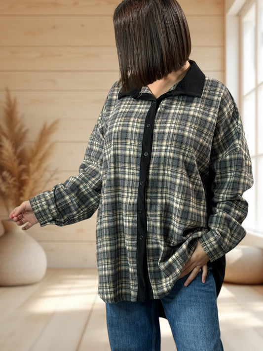 CAMBRIDGE - CHEMISE ECOSSAISE BLEUE JUSQU'A LA TAILLE 54