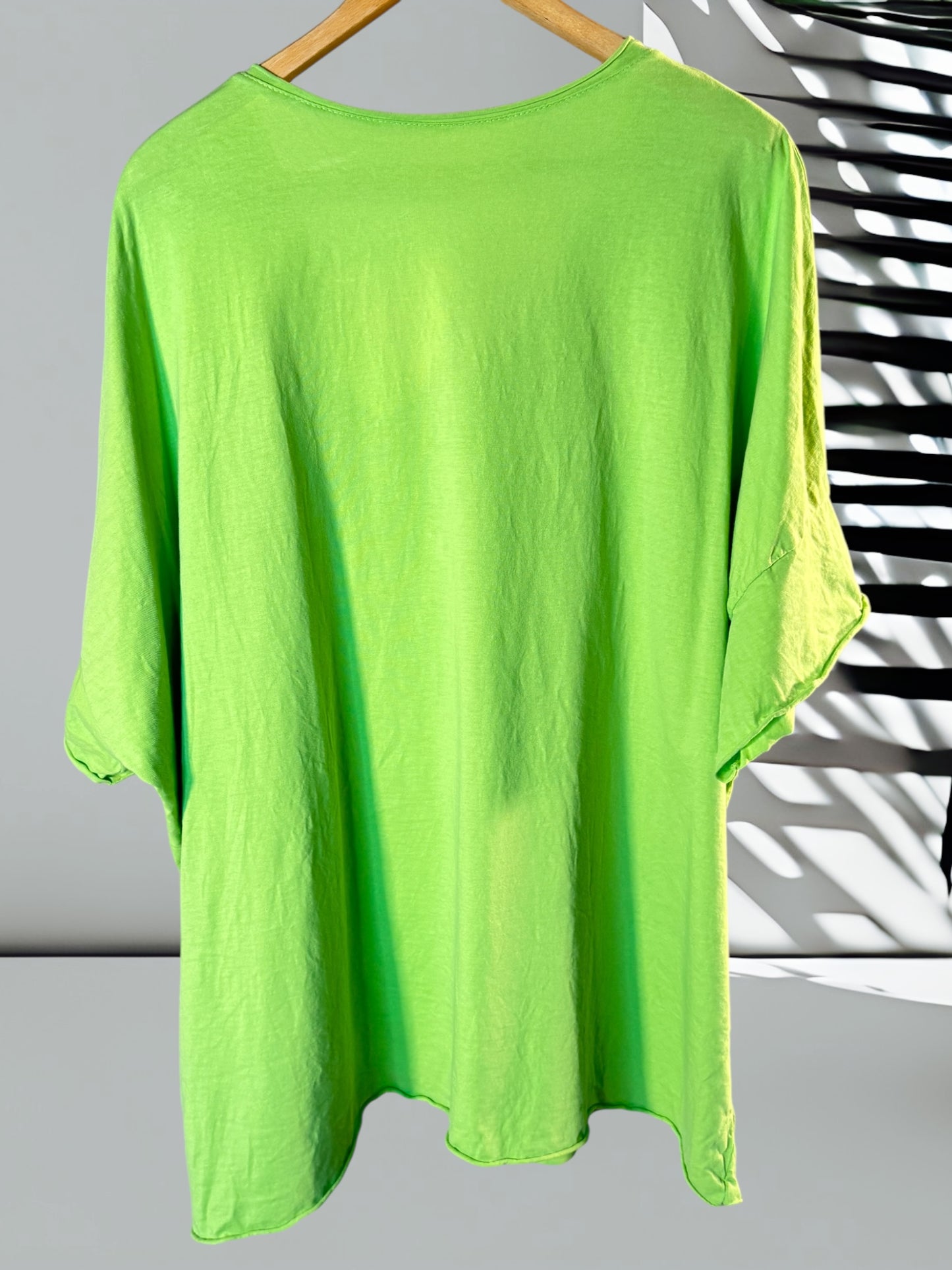 MAX - T-SHIRT EN COTON VERT ANIS TAILLE 48/50 A 56/58