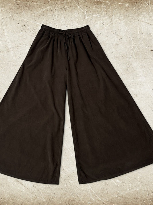 SERGIO - PANTALON AMPLE EN VELOURS MILLERAIES MARRON TAILLE 46/48 A 52