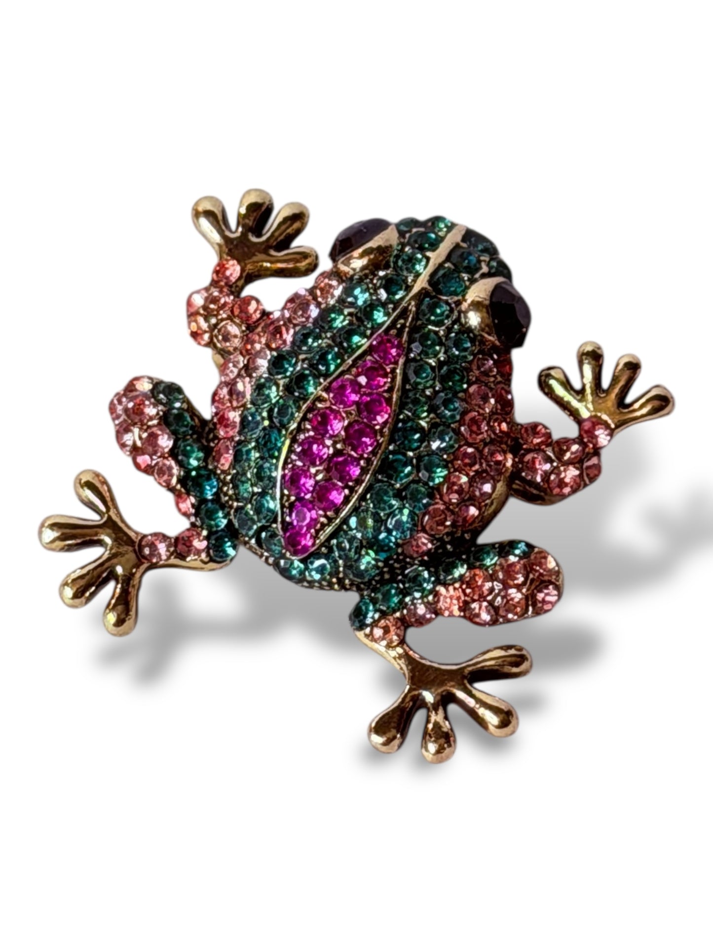 GRENOUILLE - GRANDE BROCHE TENDANCE AVEC STRASS