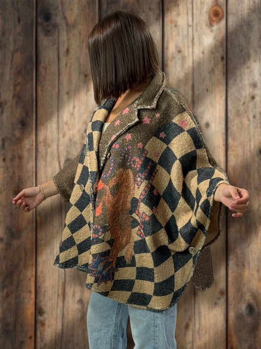 MOLLY - VESTE CAPE JUSQU'A LA TAILLE 54/56