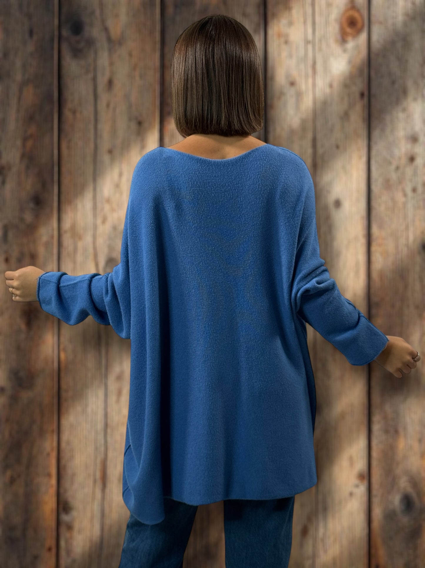 PALOMA - PULL OVERSIZE BLEU JUSQU'A LA TAILLE 56