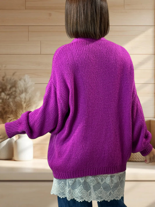 NOHA - GILET CYCLAMEN JUSQU'A LA TAILLE 48/50