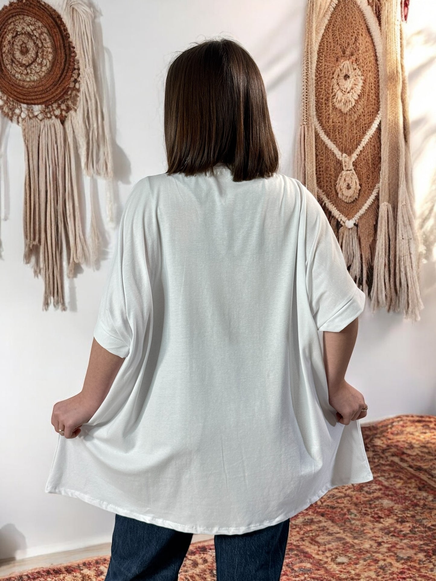 NINO - T-SHIRT BLANC MOTIF MOJITO JUSQU'A LA TAILLE 58