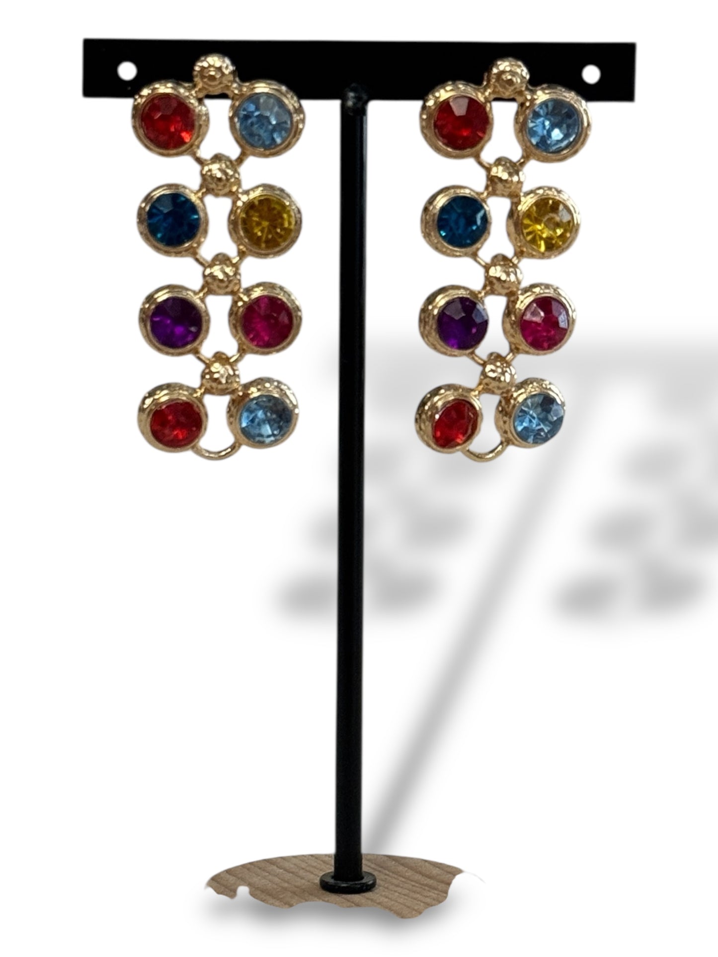 MILOS - BOUCLES D'OREILLES STRASS MULTICOLORE